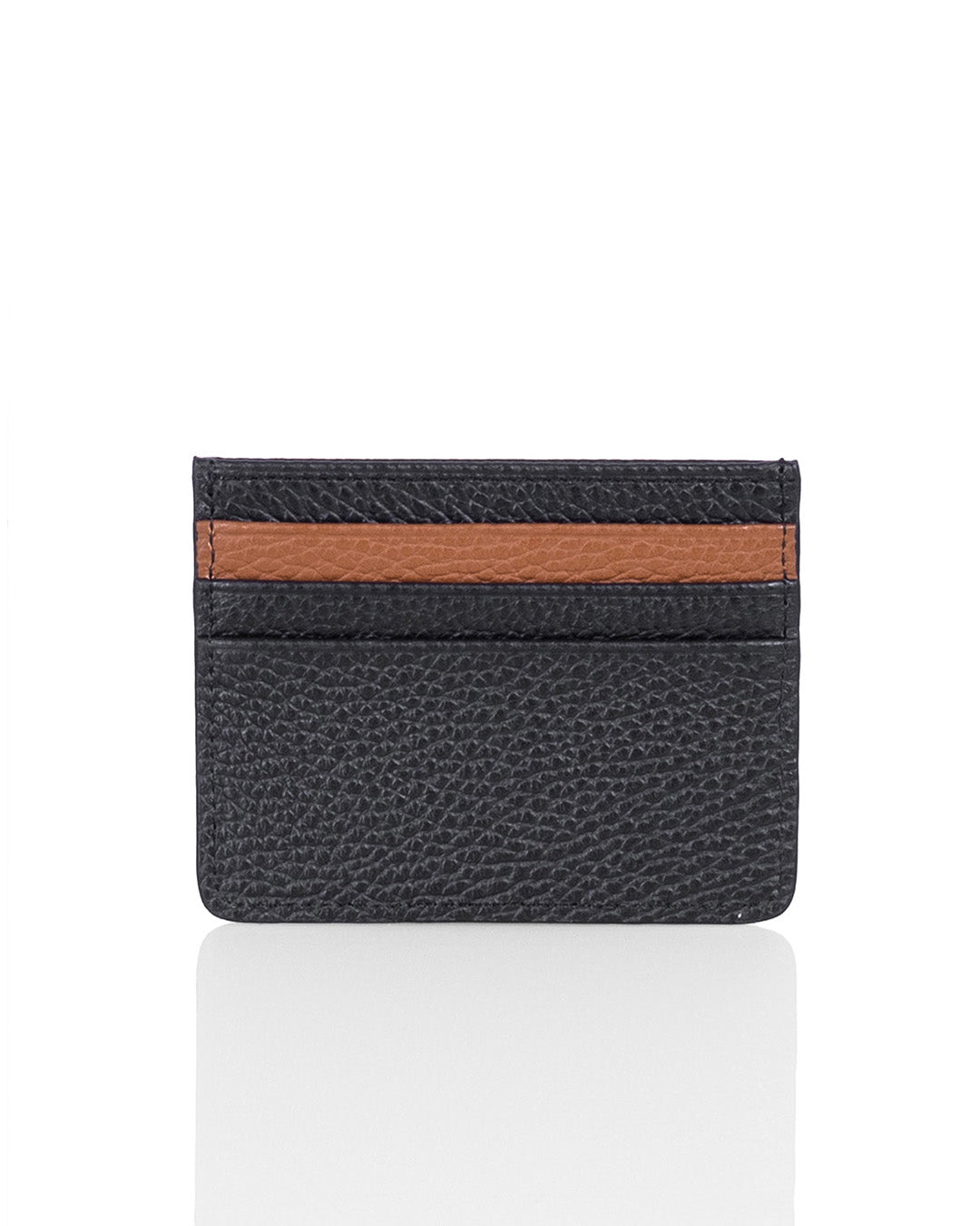 Nahkainen korttikotelo musta-ruskea