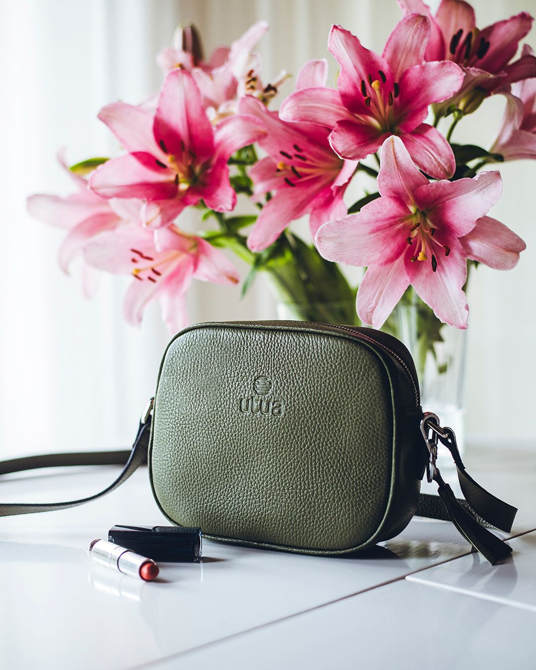 utua espoo exclusive pikkulaukku crossbody vihrea