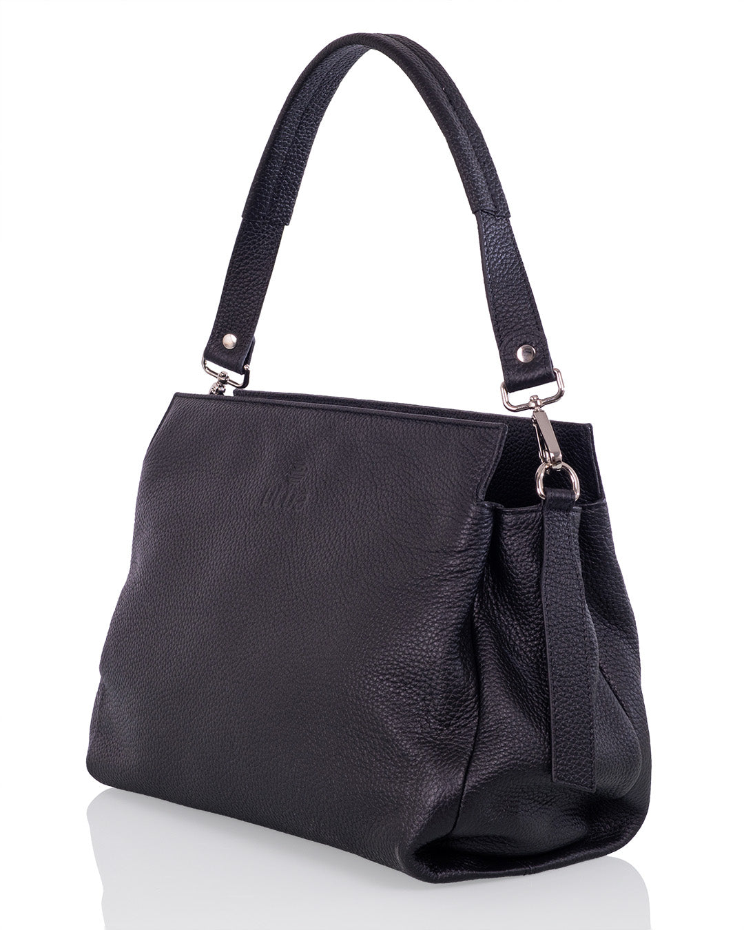 Ingrid Exclusive leather handbag, black